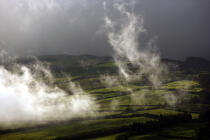 Vue sur la campagne de l'île Faial aux Açores. © Philip Plisson / Plisson La Trinité / AA10774 - Nos reportages photos - Faial