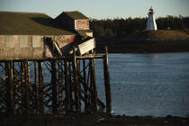 Canadian lighthouse view from Lubec in the State of Maine. © Philip Plisson / Plisson La Trinité / AA10900 - Photo Galleries - Town [Maine]