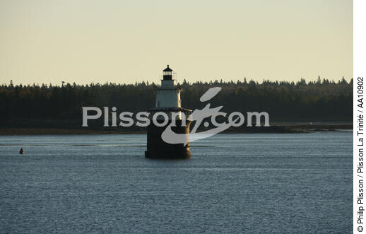 Le phare de Lubec dans l'Etat du Maine. - © Philip Plisson / Plisson La Trinité / AA10902 - Nos reportages photos - Maine