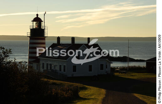 Le phare de Quoddy Head dans l'Etat du Maine. - © Philip Plisson / Plisson La Trinité / AA10909 - Nos reportages photos - Phares USA