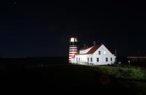 Le phare de Quoddy Head dans l'Etat du Maine. © Philip Plisson / Plisson La Trinité / AA10912 - Nos reportages photos - Nuit