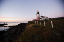 Le phare de Quoddy Head dans l'Etat du Maine. © Philip Plisson / Plisson La Trinité / AA10913 - Nos reportages photos - Phare [Maine]