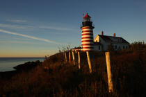 Le phare de Quoddy Head dans l'Etat du Maine. © Philip Plisson / Plisson La Trinité / AA10916 - Nos reportages photos - Rocher