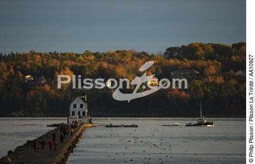 Rockland Breakwater lighth in the State of Maine. - © Philip Plisson / Plisson La Trinité / AA10927 - Photo Galleries - Lighthouse [Maine]