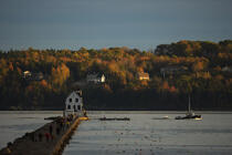 Rockland Breakwater lighth in the State of Maine. © Philip Plisson / Plisson La Trinité / AA10927 - Photo Galleries - Maine