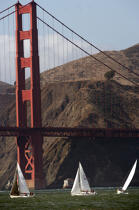 Le Golden Gate dans la baie de San Francisco. © Philip Plisson / Plisson La Trinité / AA11126 - Nos reportages photos - Site [Californie]