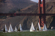 Le Golden Gate dans la baie de San Francisco. © Philip Plisson / Plisson La Trinité / AA11127 - Nos reportages photos - Pont
