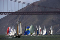 Le Golden Gate dans la baie de San Francisco. © Philip Plisson / Plisson La Trinité / AA11128 - Nos reportages photos - Pont suspendu