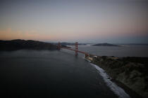 Le pont du Golden Gate en baie de San Francisco. © Philip Plisson / Plisson La Trinité / AA11176 - Nos reportages photos - Pont suspendu