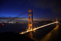 Le pont du Golden Gate en baie de San Francisco. © Philip Plisson / Plisson La Trinité / AA11180 - Nos reportages photos - Nuit