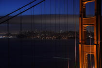 Le pont du Golden Gate en baie de San Francisco. © Philip Plisson / Plisson La Trinité / AA11181 - Nos reportages photos - Nuit