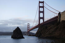 Le pont du Golden Gate en baie de San Francisco. © Philip Plisson / Plisson La Trinité / AA11183 - Nos reportages photos - Pont