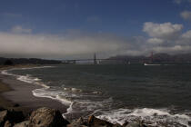 Le pont du Golden Gate en baie de San Francisco. © Philip Plisson / Plisson La Trinité / AA11186 - Nos reportages photos - Pont