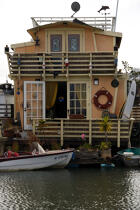 Maison à Sausalito. © Philip Plisson / Plisson La Trinité / AA11256 - Nos reportages photos - Motor-yacht