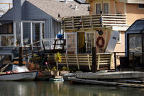 Maison à Sausalito. © Philip Plisson / Plisson La Trinité / AA11258 - Nos reportages photos - Motor-yacht