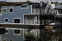 Maison à Sausalito. © Philip Plisson / Plisson La Trinité / AA11259 - Nos reportages photos - Motor-yacht
