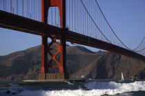 Le Golden Gate. © Philip Plisson / Plisson La Trinité / AA11314 - Nos reportages photos - Pont suspendu