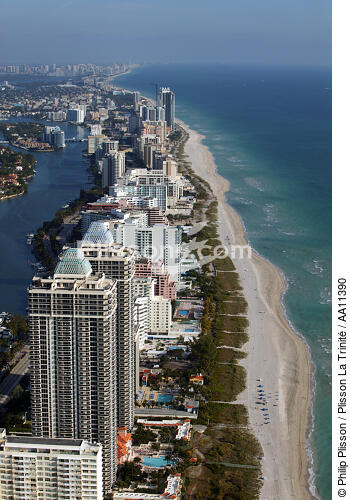 Paysage littoral de Miami. - © Philip Plisson / Plisson La Trinité / AA11390 - Nos reportages photos - Ville