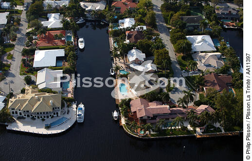 Houses in Miami. - © Philip Plisson / Plisson La Trinité / AA11397 - Photo Galleries - Miami