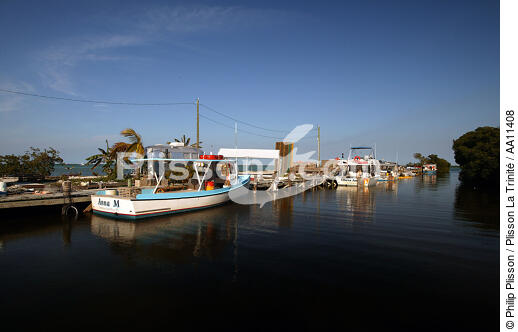 Boat at quay in Keys Islands in Florida. - © Philip Plisson / Plisson La Trinité / AA11408 - Photo Galleries - Florida