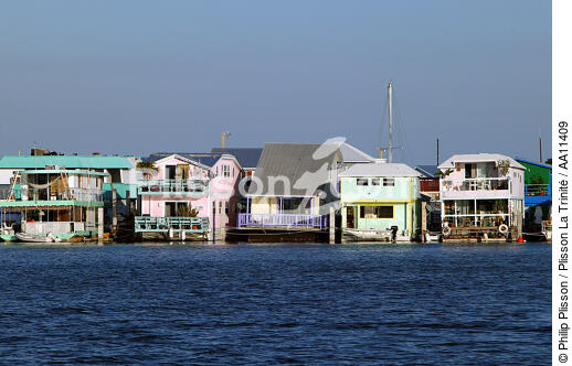 Maisons des Iles Keys en Floride. - © Philip Plisson / Plisson La Trinité / AA11409 - Nos reportages photos - Maison sur pilotis