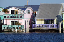 Maisons des Iles Keys en Floride. © Philip Plisson / Plisson La Trinité / AA11412 - Nos reportages photos - Maison sur pilotis