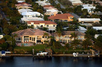 Houses on Miami coast. © Philip Plisson / Plisson La Trinité / AA11425 - Photo Galleries - United States [The]