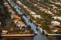Maisons sur les côtes de Miami. © Philip Plisson / Plisson La Trinité / AA11426 - Nos reportages photos - Floride