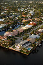 Maisons sur les côtes de Miami. © Philip Plisson / Plisson La Trinité / AA11428 - Nos reportages photos - Etats-Unis