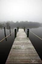 Ponton in the mist. © Philip Plisson / Plisson La Trinité / AA11442 - Photo Galleries - Town [Florida]
