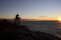 Le phare de Castle Hill Light à Newport. © Philip Plisson / Plisson La Trinité / AA11445 - Nos reportages photos - Rhode Island