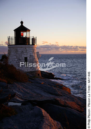 Le phare de Castle Hill Light à Newport. - © Philip Plisson / Plisson La Trinité / AA11446 - Nos reportages photos - Nouvelle Angleterre