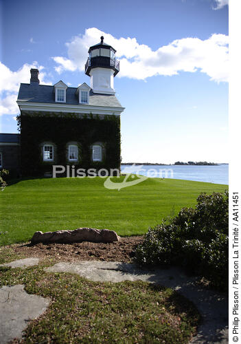 Lighthouse in Connecticut. - © Philip Plisson / Plisson La Trinité / AA11451 - Photo Galleries - Grass