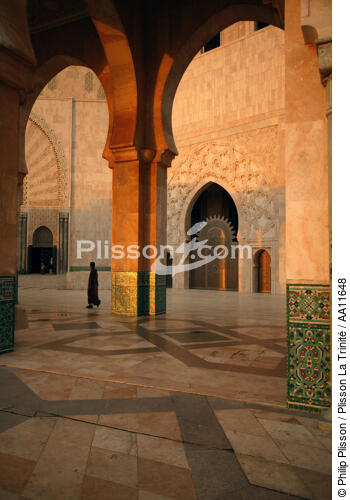 La Mosquée Hassan II à Casablanca. - © Philip Plisson / Plisson La Trinité / AA11648 - Nos reportages photos - Mosquée