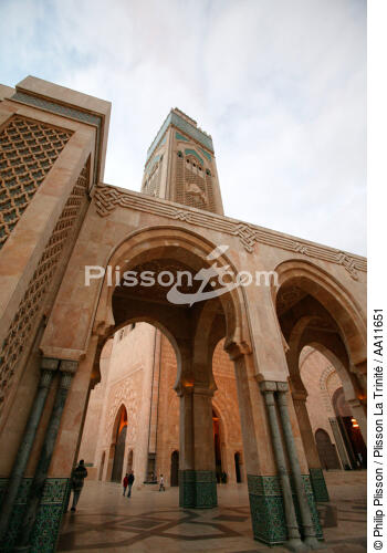 La Mosquée Hassan II à Casablanca. - © Philip Plisson / Plisson La Trinité / AA11651 - Nos reportages photos - Mosquée