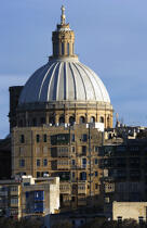 The dome of Saint Paul church in Valletta. © Philip Plisson / Plisson La Trinité / AA11707 - Photo Galleries - Blue sky