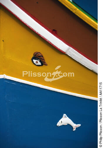 Hull of boat in Malta. - © Philip Plisson / Plisson La Trinité / AA11715 - Photo Galleries - Elements of boat