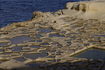 Salines sur l 'île de Gozo. © Philip Plisson / Plisson La Trinité / AA11737 - Nos reportages photos - Sel