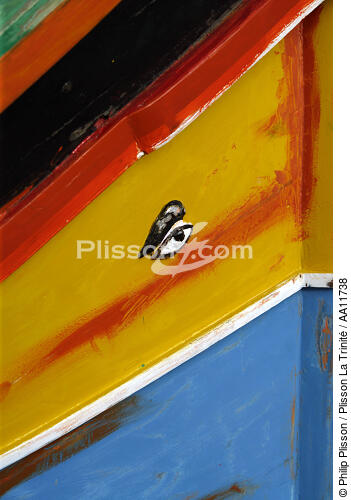 Peintures sur les coques de bateaux maltais. - © Philip Plisson / Plisson La Trinité / AA11738 - Nos reportages photos - Etrave