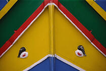 Paintings on the hulls of Maltese boats. © Philip Plisson / Pêcheur d’Images / AA11742 - Photo Galleries - Colours of Malta