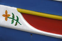 Peintures sur les coques de bateaux maltais. © Philip Plisson / Plisson La Trinité / AA11746 - Nos reportages photos - Malte