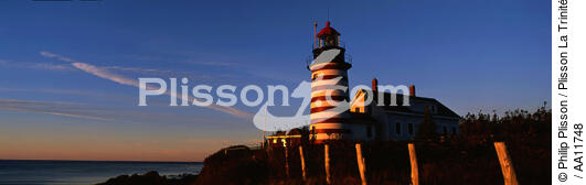 Quoddy Headlight in the State of Maine. - © Philip Plisson / Plisson La Trinité / AA11748 - Photo Galleries - New England