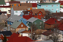 Houses on Saint- Pierre. © Philip Plisson / Plisson La Trinité / AA11857 - Photo Galleries - Saint-Pierre-et-Miquelon