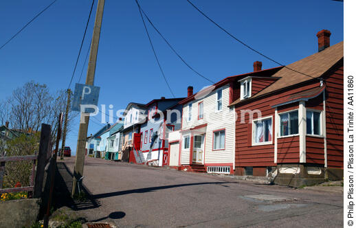 Street of Saint- Pierre et Miquelon. - © Philip Plisson / Plisson La Trinité / AA11860 - Photo Galleries - Blue sky