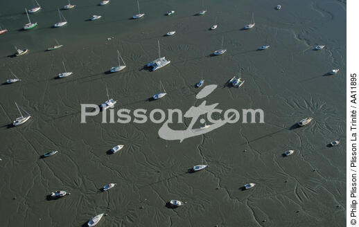 Low tide. - © Philip Plisson / Plisson La Trinité / AA11895 - Photo Galleries - Mudbank
