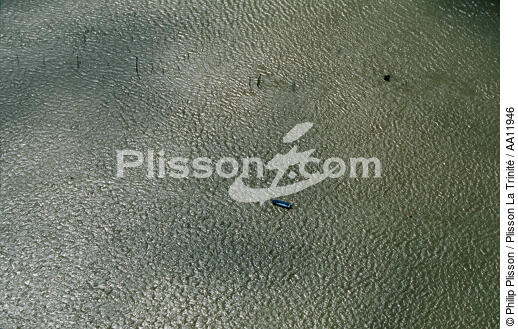 Low tide. - © Philip Plisson / Plisson La Trinité / AA11946 - Photo Galleries - Mudbank