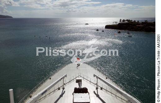 Arrival of Queen Mary 2 in Fort-de-France. - © Philip Plisson / Plisson La Trinité / AA12001 - Photo Galleries - Town [Mart]