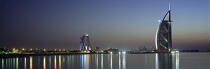 The Burj Al Arab hotel, 7 stars, in Dubai. © Philip Plisson / Plisson La Trinité / AA12096 - Photo Galleries - Night