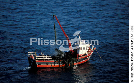 Boat used for gathering seaweed. - © Philip Plisson / Plisson La Trinité / AA12150 - Photo Galleries - Flora