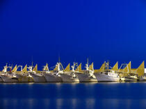 Bateaux de pêche à Viareggio en Italie. © Philip Plisson / Plisson La Trinité / AA12254 - Nos reportages photos - Ville [It]